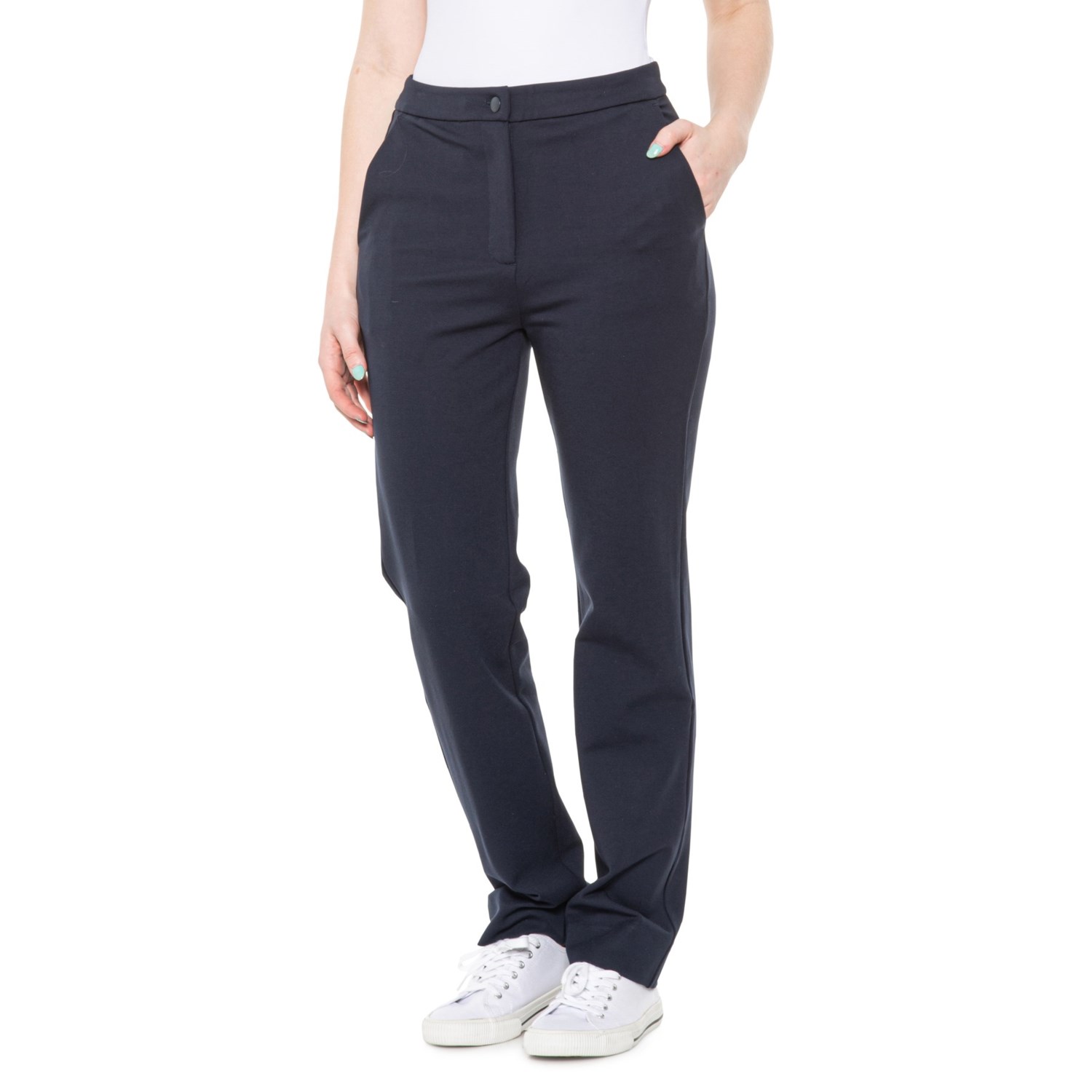 G/FORE Double Knit Cigarette Leg High-Rise Stretch Trousers - Save 29%