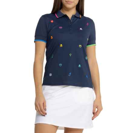 G/FORE Embroidered Polo Shirt - Short Sleeve in Twilight
