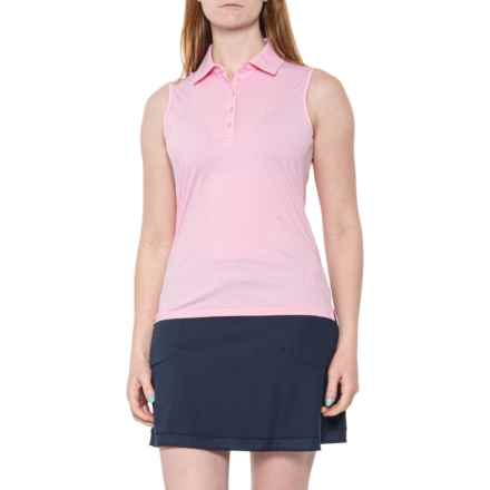 G/FORE Featherweight Polo Shirt - Sleeveless in Lilac