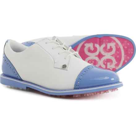 G/FORE Gallivanter Cap-Toe Golf Shoes - Waterproof, Leather (For Women) in Snow/Vista