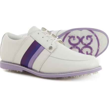 G/FORE Gallivanter Golf Shoes - Waterproof, Leather (For Women) in Snow/Amethyst