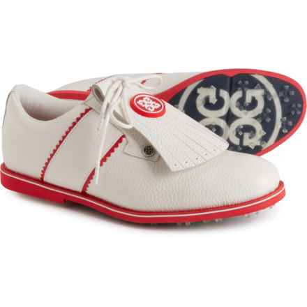 G/FORE Gallivanter Kiltie Golf Shoes- Leather (For Women) in Snow/Poppy