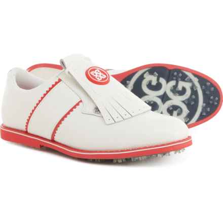 G/FORE Gallivanter Kiltie Golf Shoes- Waterproof, Leather (For Women) in Snow/Poppy