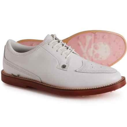 G/FORE Gallivanter Perforated Brogue Golf Shoes - Leather (For Men) in Snow