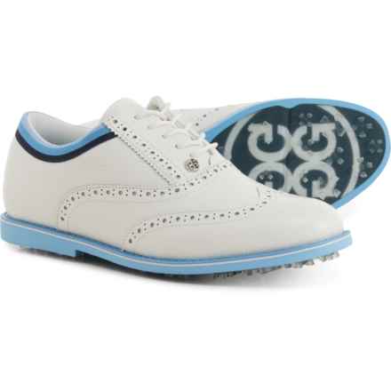 G/FORE Grosgrain Brogue Gallivanter Golf Shoes - Waterproof, Leather (For Women) in Snow/Tulum