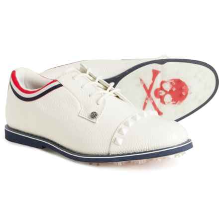 G/FORE Grosgrain Stud Cap Toe Gallivanter Golf Shoes - Waterproof, Leather (For Women) in Snow