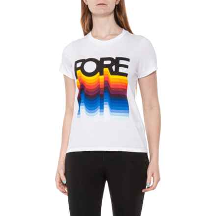 G/FORE Melting Color Fore Cotton T-Shirt - Short Sleeve in Snow