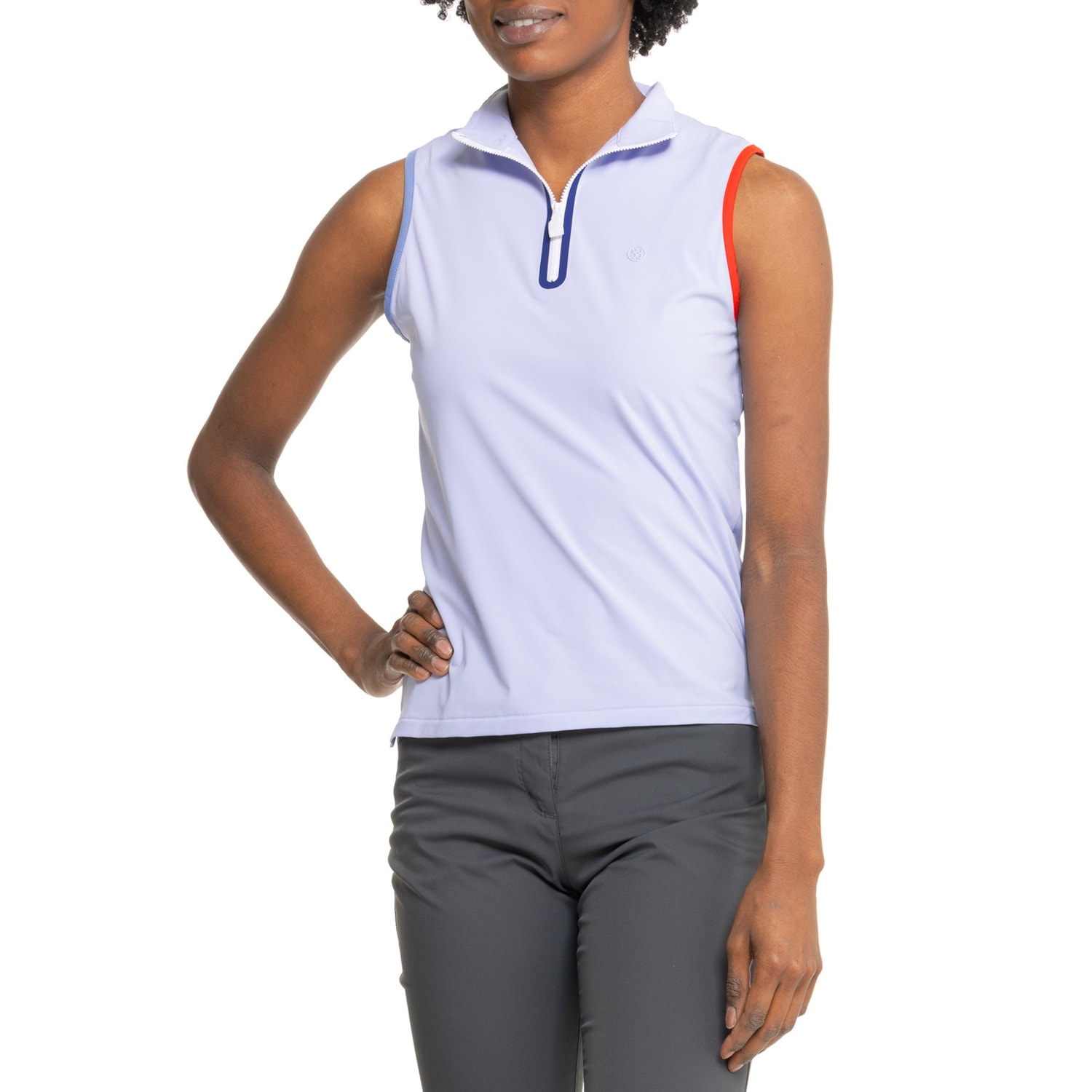 G/FORE Mock Neck Polo Shirt - Zip Neck, Sleeveless - Save 62%