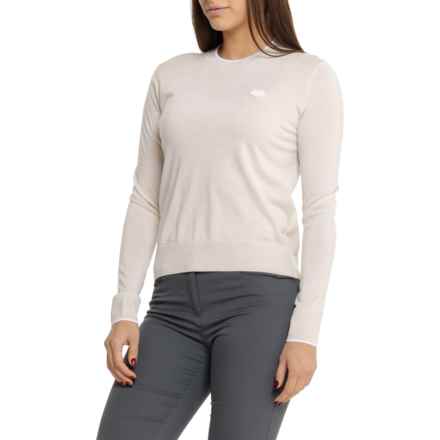 G/FORE Mother Golfer Crew Neck Sweater - Merino Wool in Heather Stone