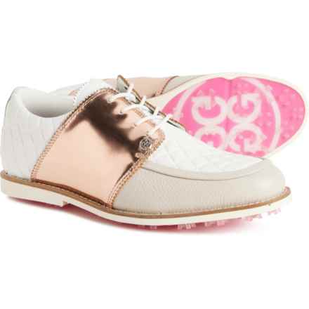 G/FORE Quilted Gallivanter Golf Shoes - Waterproof, Leather (For Women) in Rose Gold