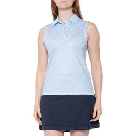 G/FORE RGB Tech Jersey Polo Shirt - Sleeveless in Sky