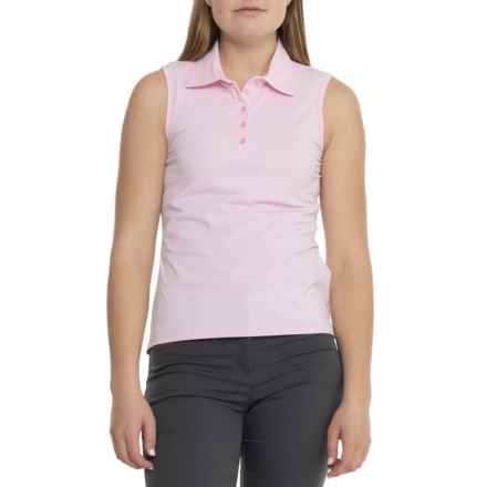 G/FORE Silky Tech Polo Shirt - Short Sleeve in Blush