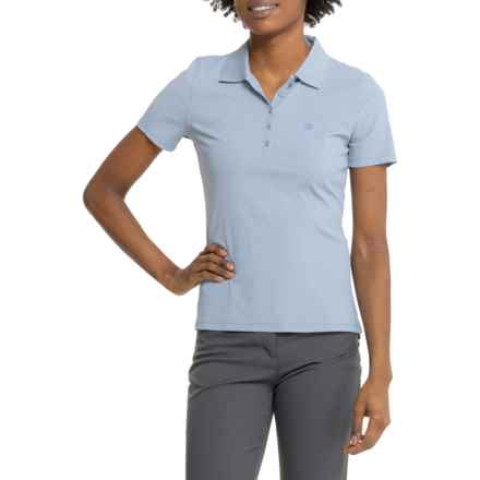 G/FORE Tech Ribbed Polo Shirt - Short Sleeve in Fjord