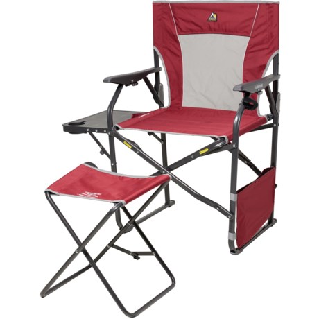 GCI Outdoors 3-Position Director’s Chair with Ottoman in Cinnamon