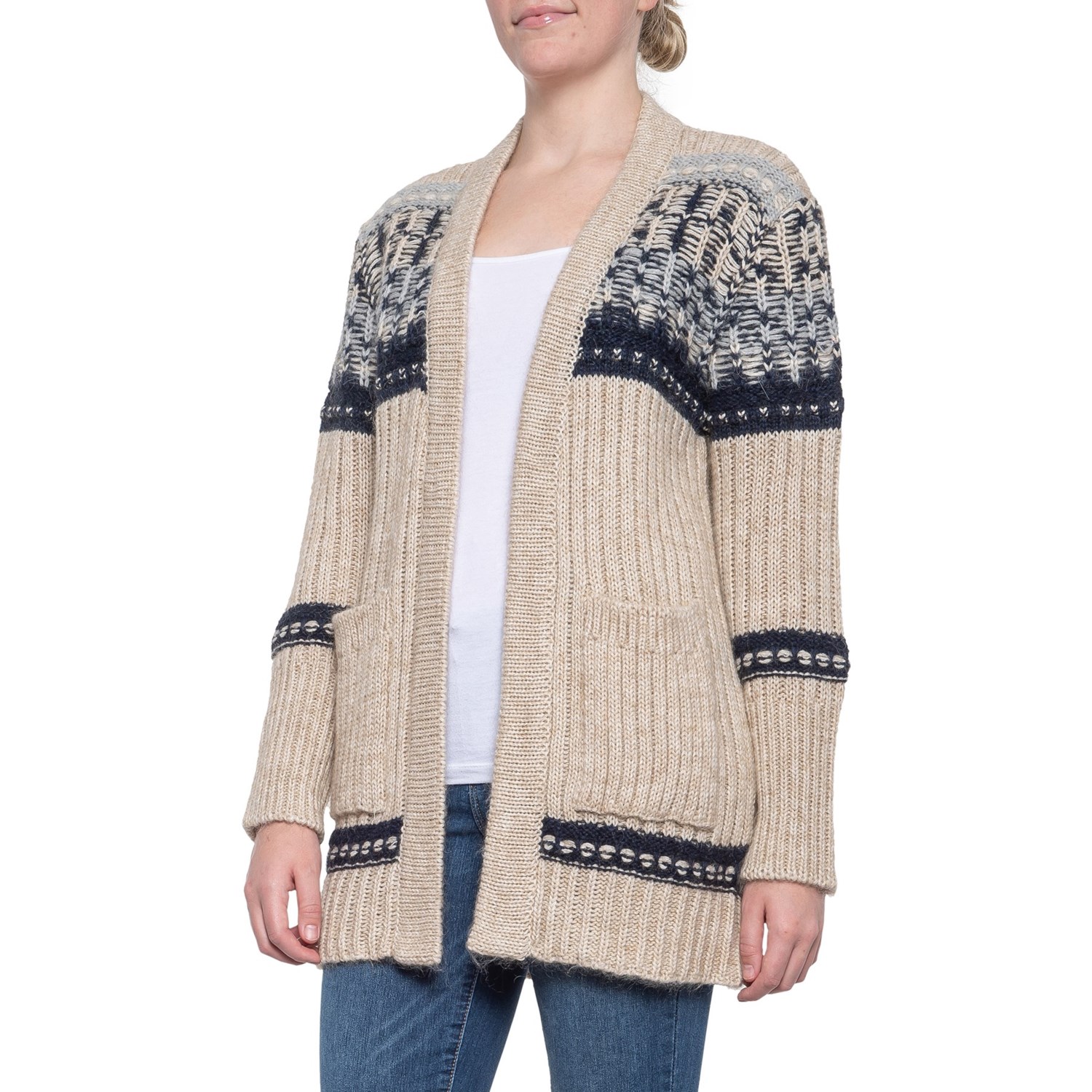 open cardigan sweater