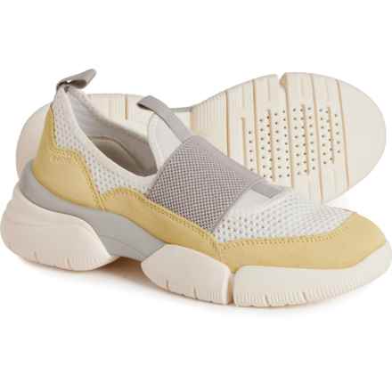 Geox Adacter Sneakers - Suede (For Women) in White/Lt Yellow