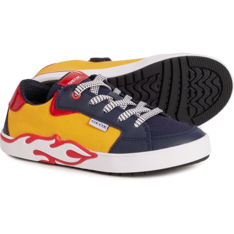 Geox Boys Alphabeet Sneakers in Yellow/Navy