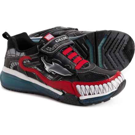 Geox Boys Bayonyc Light-Up Sneakers in Black/Red