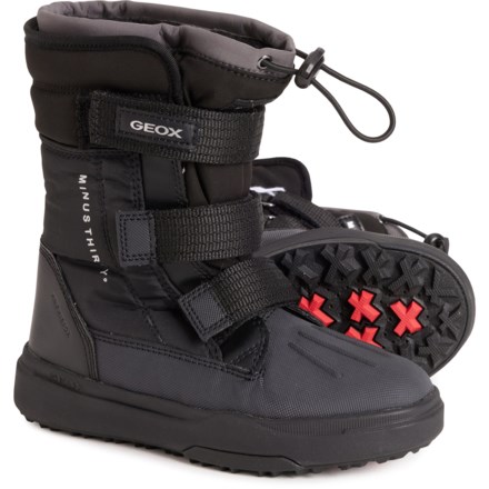 Geox Boys Bunshee PG ABX Winter Boots - Waterproof, Insulated in Black/Dk Grey