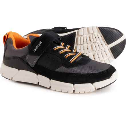Geox Boys Flexyper Sneakers in Black/Orange
