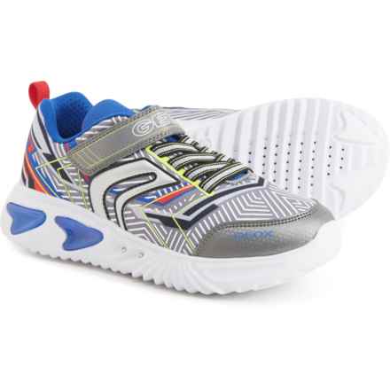 Geox Boys Jr. Assister Light-Up Sneakers in Grey/Royal