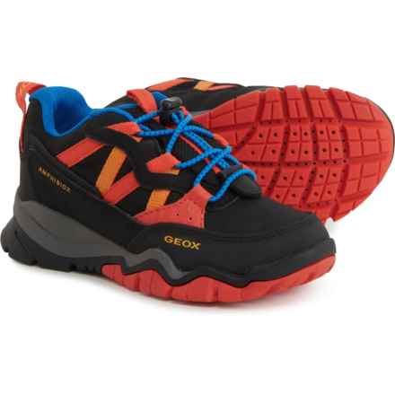 Geox Boys Montrack ABX Hiking Shoes - Waterproof in Black/Orange