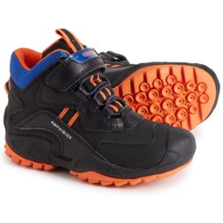 Geox Boys Savage ABX Shoes - Waterproof in Black/Orange