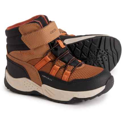 Geox Boys Sentiero ABX Snow Boots - Waterproof, Insulated in Light Brown/Orange