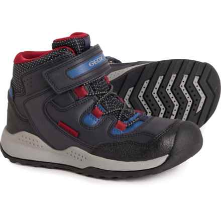 Geox Boys Teram ABX High-Top Sneakers - Waterproof in Navy/Dk Red