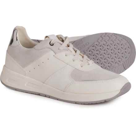 Geox D Bulmya Sneakers - Suede (For Women) in Off White/Optic Whit