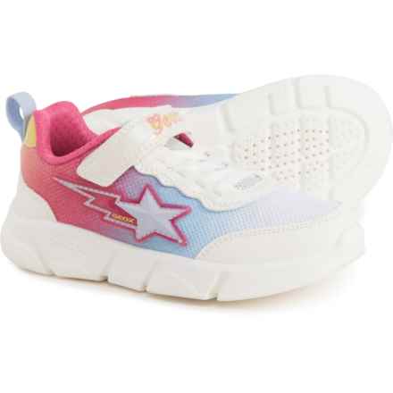 Geox Girls Aril Sneakers in White/Multicolor