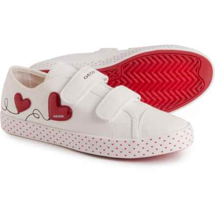 Geox Girls Ciak Sneakers in White/Red