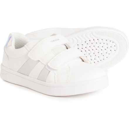 Geox Girls Djrock Sneakers in White/Silver