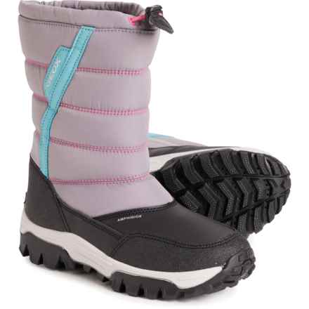 Geox Girls Himalaya ABX Winter Boots - Waterproof, Insulated in Grey/Pink