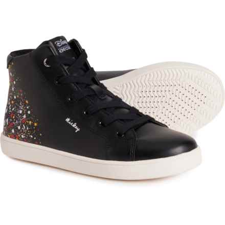 Geox Girls Kathe Mickey Sneakers in Black/Multicolor