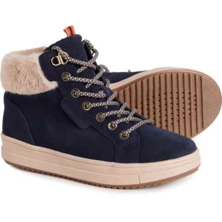 Geox Girls Rebecca Sneaker Boots - Waterproof, Suede in Dk Navy