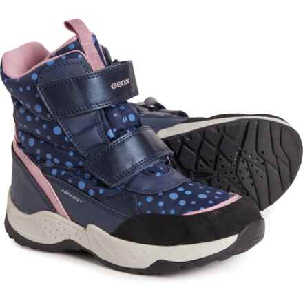 Geox Girls Sentiero ABX Snow Boots - Waterproof, Insulated in Navy/Pink