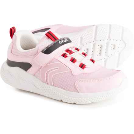 Geox Girls Sprintye Sneakers in Light Pink/Black