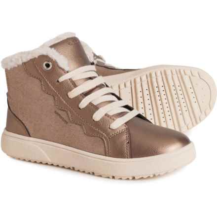 Geox Girls Theleven ABX High-Top Sneakers - Waterproof in Smoke Grey