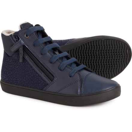 Geox Little and Big Boys and Girls Gisli High-Top Sneakers in Navy/Silver