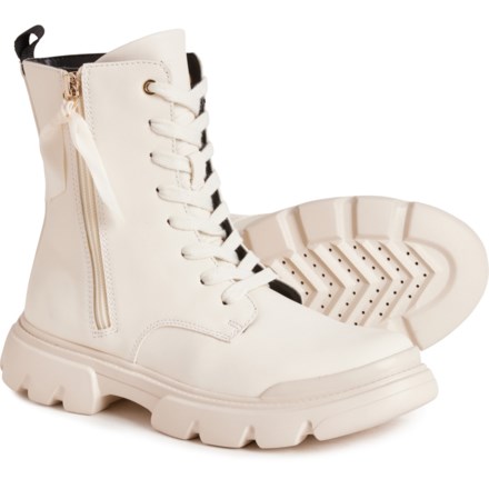 Geox Little and Big Boys and Girls Junette Boots in Lt Ivory