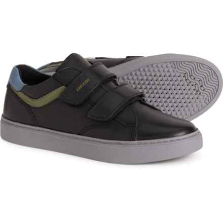 Geox Little and Big Boys and Girls Nashik Sneakers - Leather in Black/Military