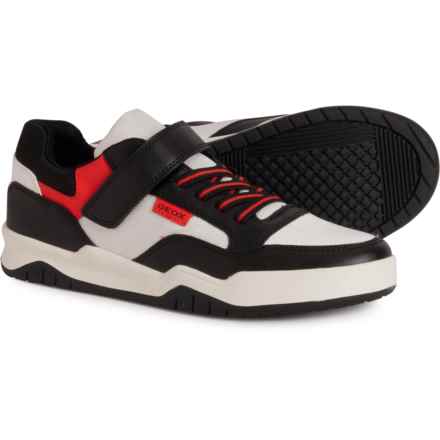 Geox Little and Big Boys and Girls Perth Sneakers in Black/Lt Red