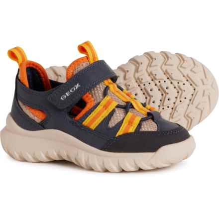 Geox Little and Big Boys and Girls Simbyos Sport Sandals in Blue/Beige