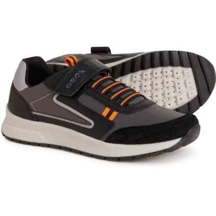 Geox Little and Big Boys Briezee Sneakers in Black/Orange