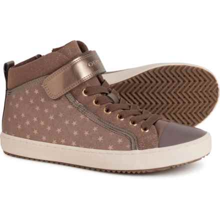 Geox Little and Big Girls Kalispera High-Top Sneakers in Smoke Grey