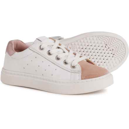 Geox Little and Big Girls Nashik Sneakers - Leather in White/Lt Rose