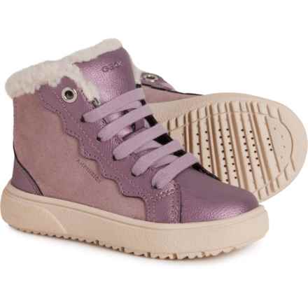 Geox Little and Big Girls Theleven High Top Sneakers in Dk Rose