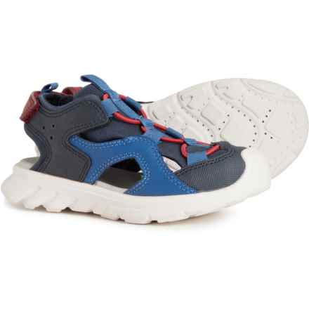 Geox Little Boys and Girls Airadyum Sport Sandals in Navy/Red