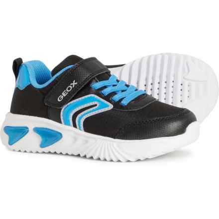 Geox Little Boys and Girls Assister Light-Up Sneakers in Black/Sky